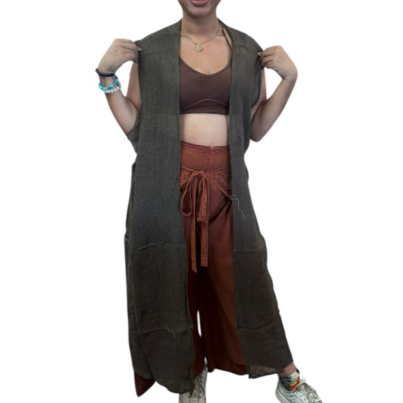 Jackets & Blazers - 172. Brown Boho Net Kimono